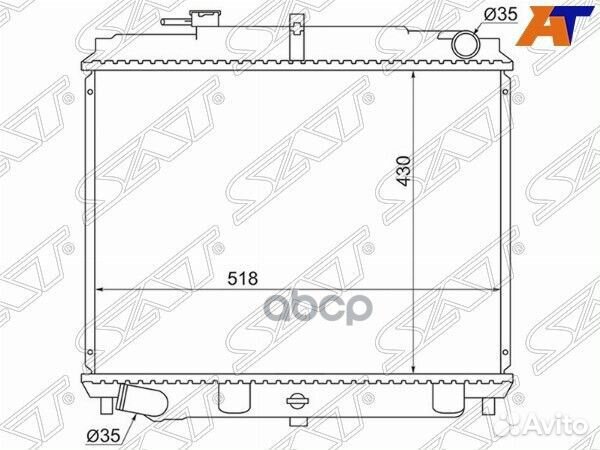 Радиатор nissan atlas TD25/TD27 2.3/2.7/3.2 93