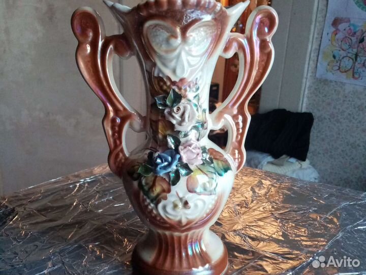 Ваза с ручками, советская без клейма