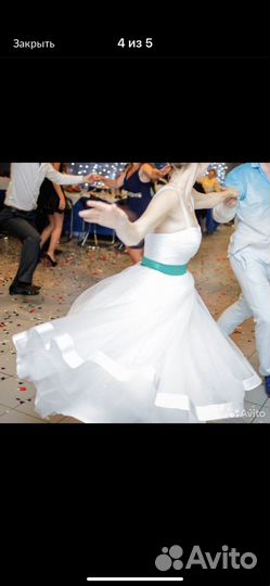 Платье свадебное укороченное