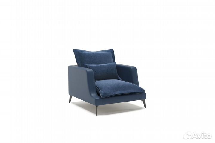 Rey кресло замша синий
