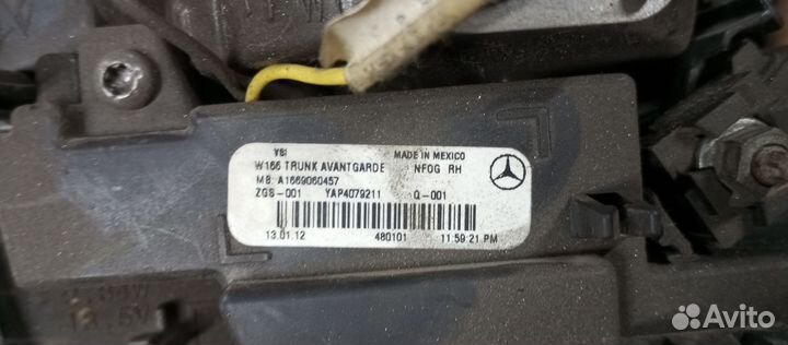 Правый фонарь Mercedes Ml W166 11-15г