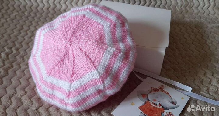 Вязаный детский берет
