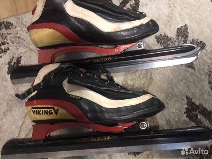 Конькобежные ботинки и лезвия viking