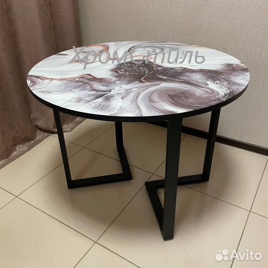 Круглый кухонный раздвижной стол 