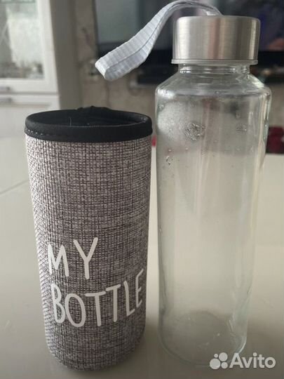 Бутылка для воды стеклянная 400мл