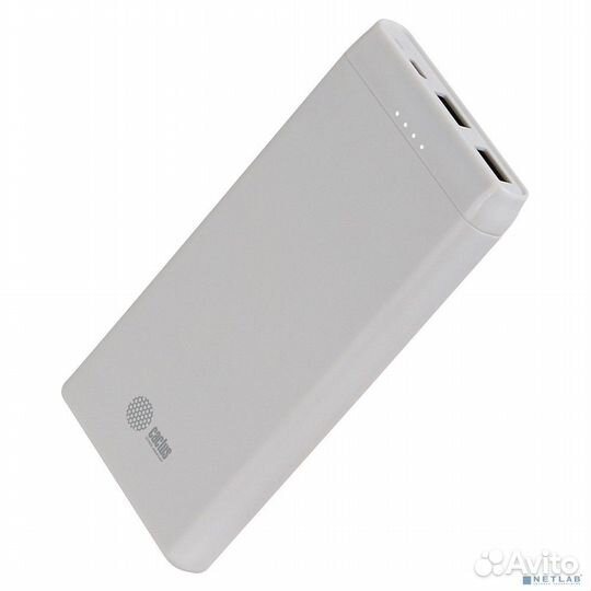 Мобильный аккумулятор Cactus CS-pbfsmt-10000 10000mAh 2.1A 2xUSB белый