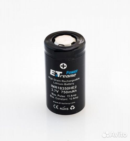 Аккумулятор ET IMR18350HE2 высокотоковый Li-Ion