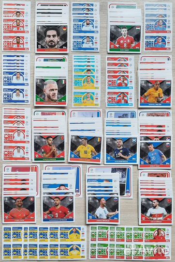 Наклейки поштучно по Евро 2024 Topps