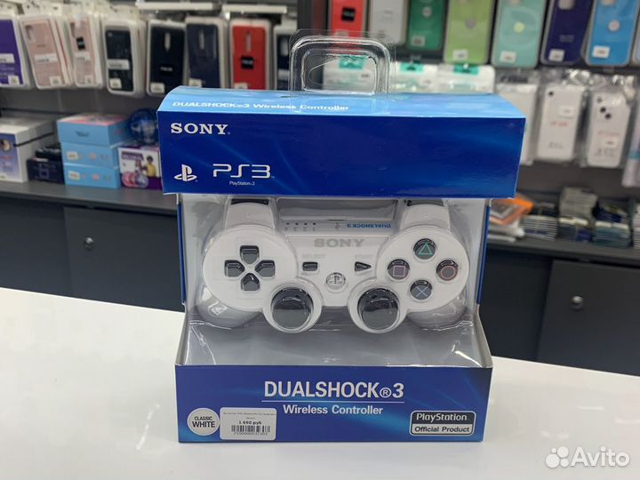 Джойстик PS3 черный controller white белый