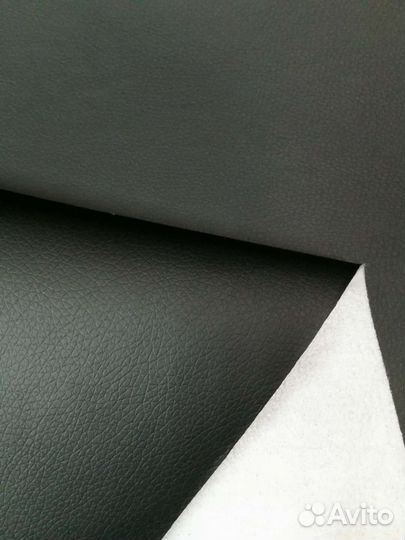 Экокожа, кожзам Орегон на поролоне 3мм чёрный