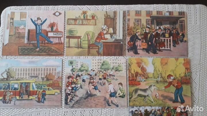 Пособия в картинках СССР изучение 3 ин. языков А4