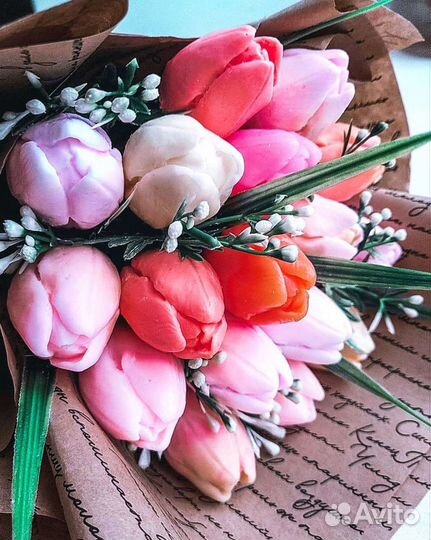 Букет из мыльных тюльпанов