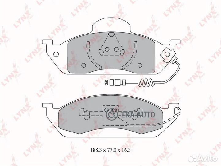 Lynxauto BD5326 Колодки тормозные дисковые перед