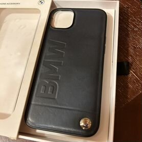 Чехол BMW для iPhone 14 plus Натуральная кожа