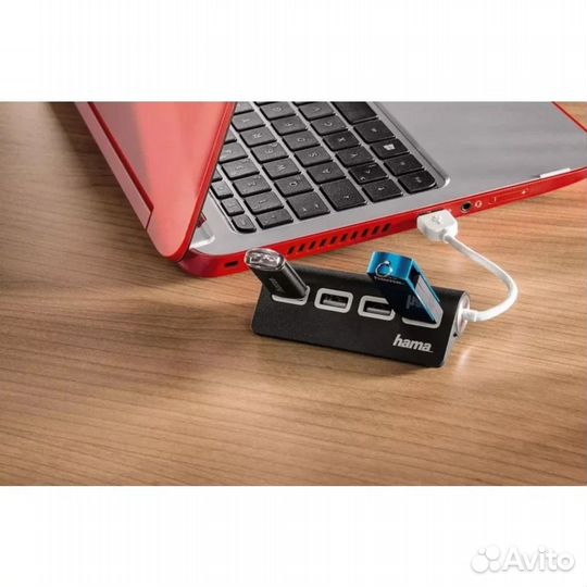 Разветвитель USB 2.0 Hama TopSide, 4 порта новый