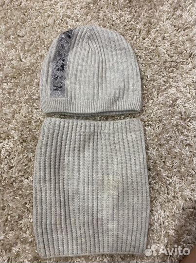 Комплект шапка и снуд для девочки