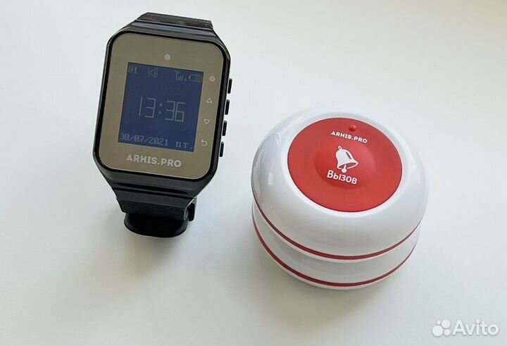 Комплект Премиум: кнопка вызова официанта и часы