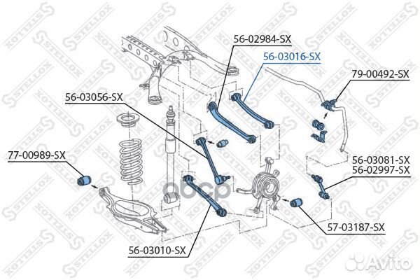 56-03016-SX рычаг задней подвески задний верхни