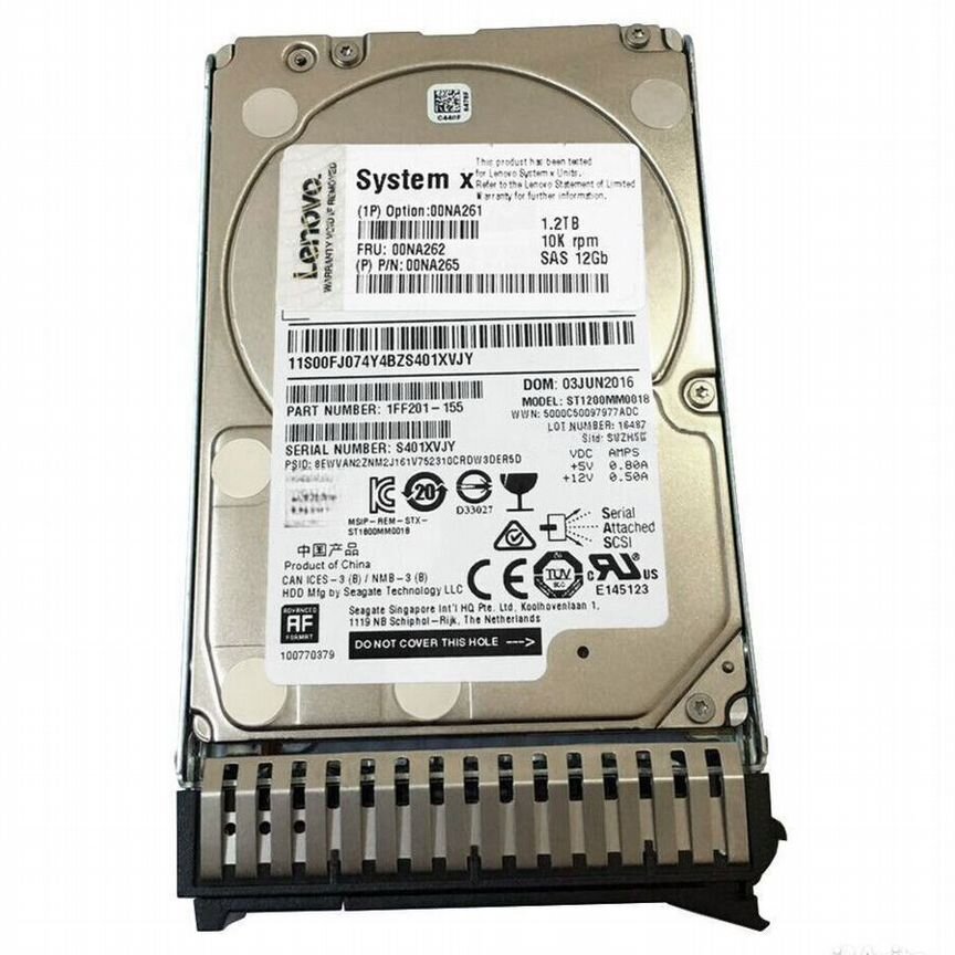 [00NA262] Жесткий Диск Lenovo 1.2 Tb 00na265 Sas 2.5 00na262