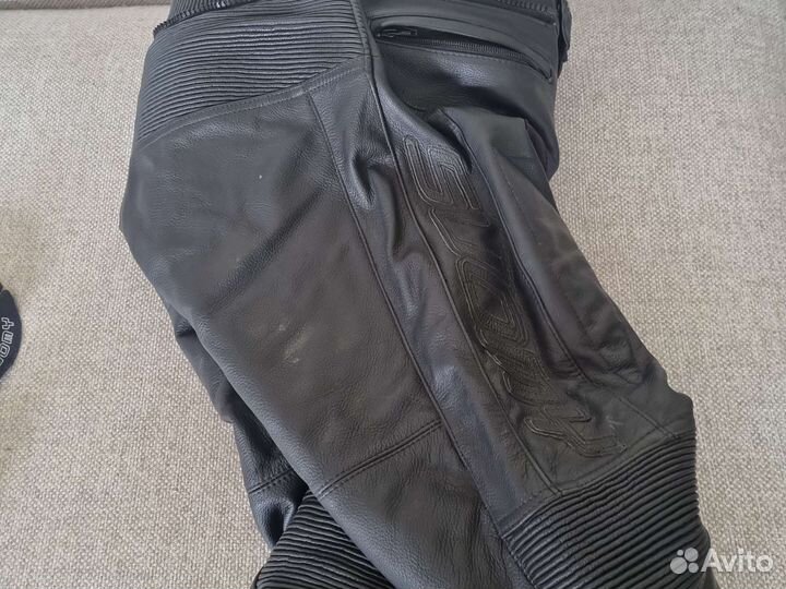 Мото штаны кожаные