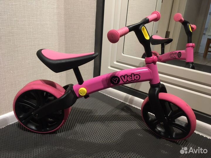 Беговел Yvolution velo Junior, розовый