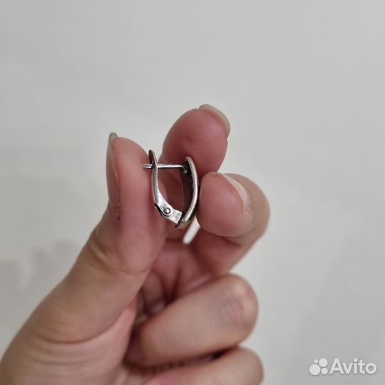 Серьги посеребрение эмаль