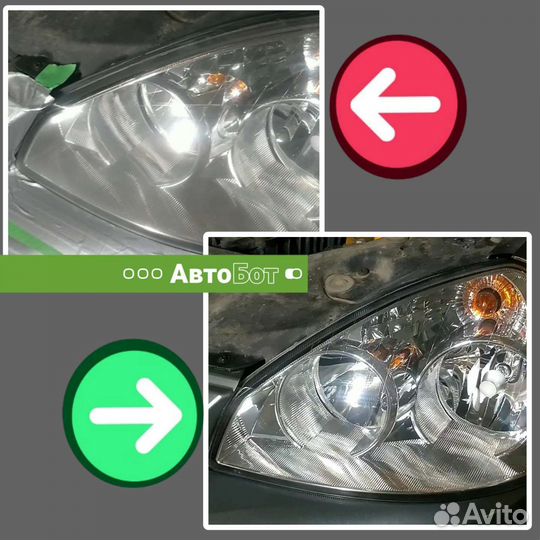 Полировка фар №1 во Владимире (брoнь полиypeтaнoм)