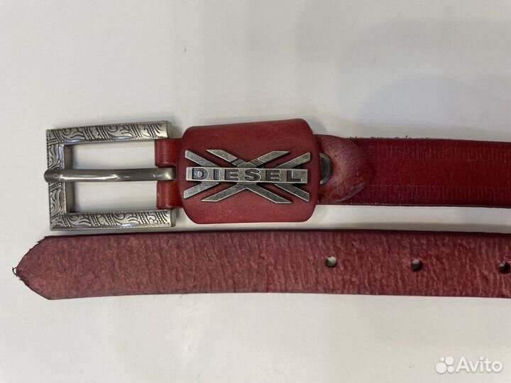 Ремень женский натуральная кожа красный