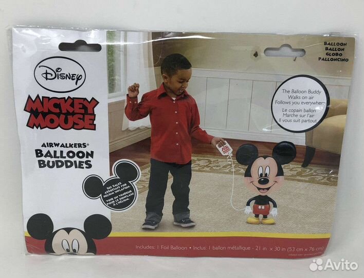 Шар ходячий Микки-малыш, ненадутый,78 см