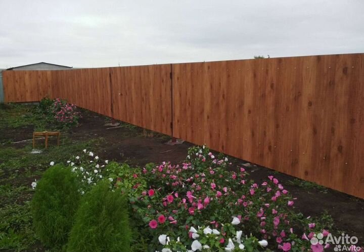 Заборы из профнастила Установка забора и ворот