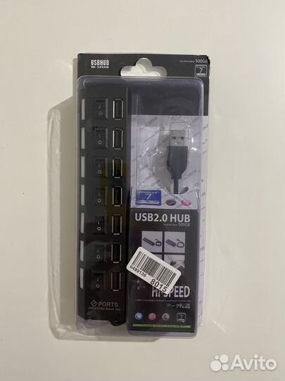 USB Hub разветвитель на 7 USB с выключателями