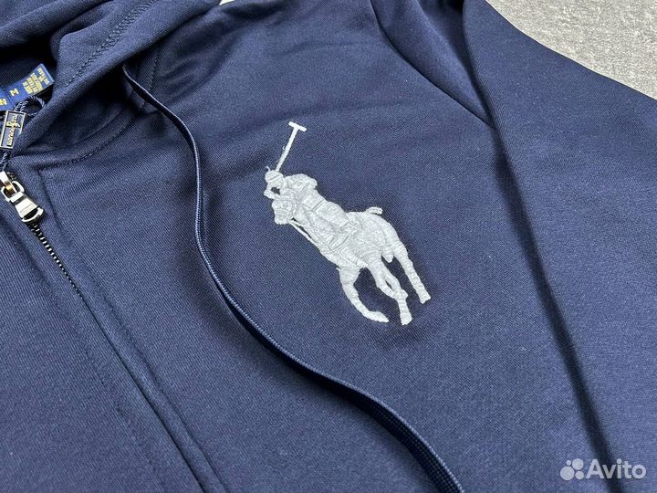 Зип худи polo ralph lauren chief синяя