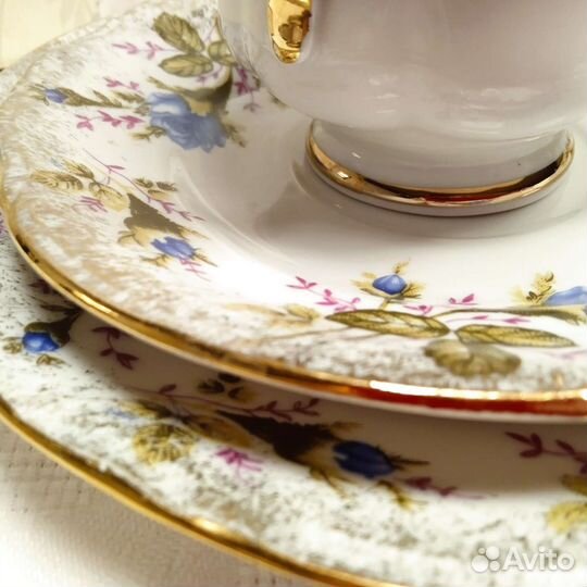 Фарфор в стиле Фридерика Чашка +блюдце + тарелка