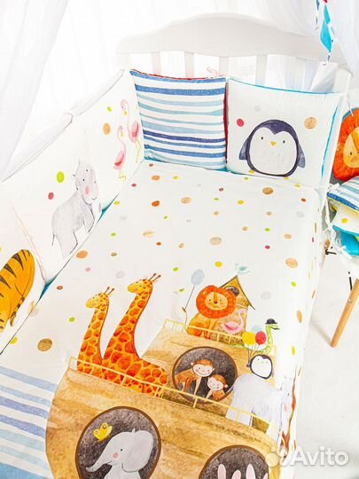 Комплект в кроватку Золотой Гусь «Ковчег» 6 предме