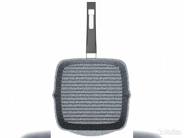 Сковорода гриль 28*28см с крышкой Гранит star