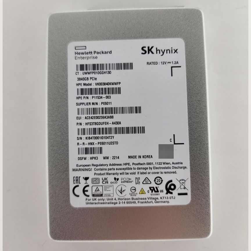 [5052584] Ssd Sk Hynix Hp P11534-003 Hfs3t8gdufeh 3.84тб 5052584