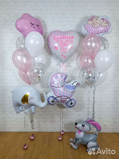 Воздушные шары на рождение дочки