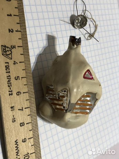 Новогодняя елочная игрушка домик времен СССР