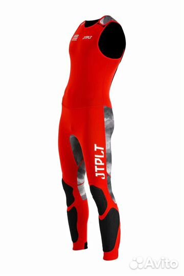 Длинный гидрокостюм без рукавов и гидрокуртка для