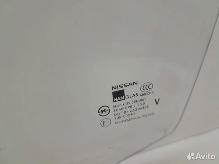 Стекло двери передней левой Nissan Almera Classic