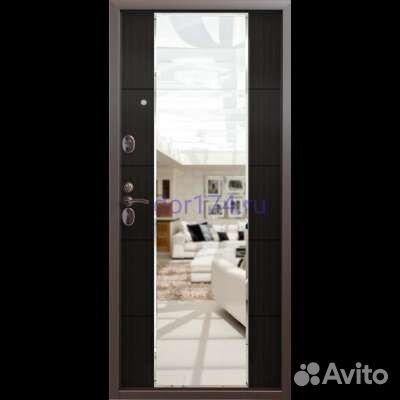 Дверь входная с зеркалом 90мм