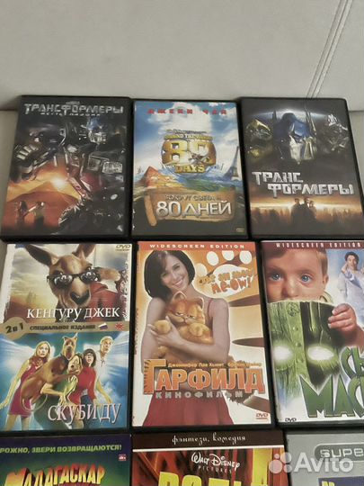 DVD с детскими мультфильмами и фильмами - 15 штук