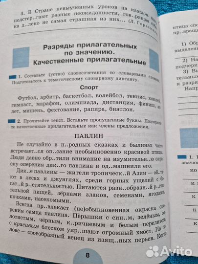 Русский язык рабочая тетрадь 6 кл. 2 часть