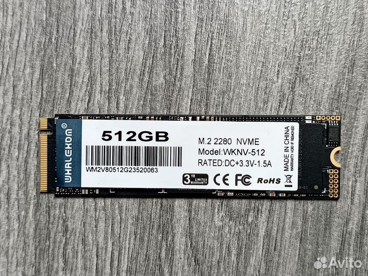 SSD Whalekom wkvn-512GB M.2 PCIe NVMe