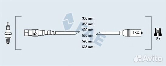 FAE 85878 Комплект проводов зажигания