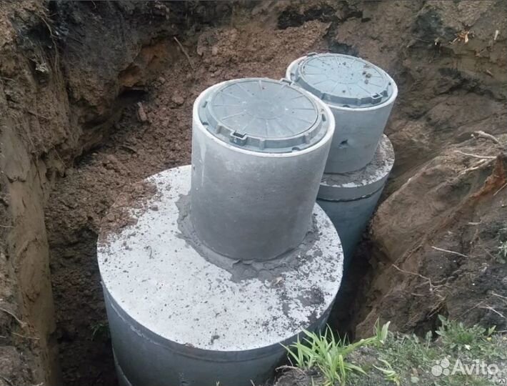 Септик из бетонных колец Колодец под воду под ключ