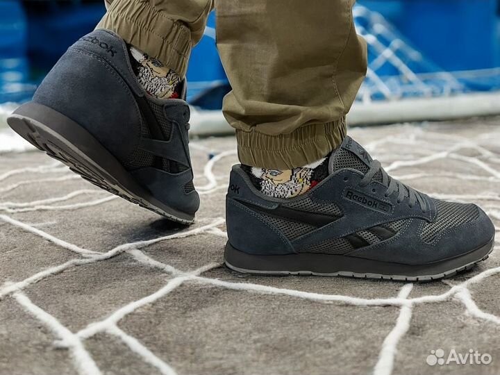 Кроссовки мужские сетка замша Reebok classic