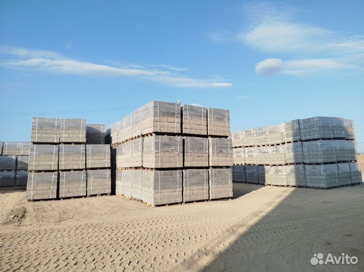 Керамзитный блок 4х щелевой 415 шт пал