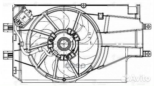 Вентилятор ваз 2190 Гранта (тип kdac) 15- охла