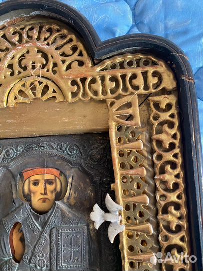 Икона Николай чудотворец 19 век